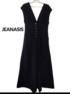 JEANASIS ジーナシス Vネック リネンライク サロペット オールインワン