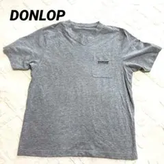 DUNLOP グレー Vネック Tシャツ