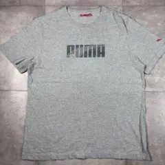 古着　プーマ　PUMA グレー Tシャツ ロゴプリント