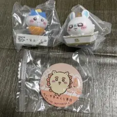 ちいかわ×くら寿司　ハチワレ　モモンガ　フィギュア　シーサー　缶バッジ
