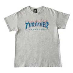 【インポート】THRASHER ファイヤーパターンロゴ 半袖Tシャツ