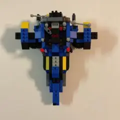 ロボット風ブロック玩具 青黒　戦艦