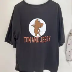 トムとジェリー オーバーサイズTシャツ ダークグレー