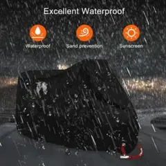 2XL バイクカバー いたずら 対策 耐熱 防水 雨 雪 大型 中型 盗難