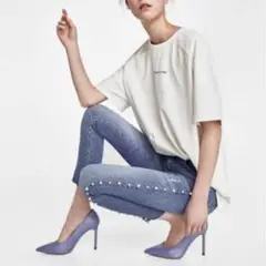 ZARA サイドパールデニム EUR36