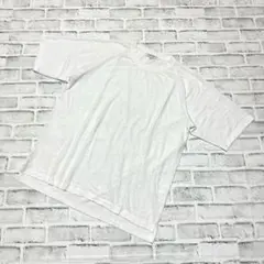 【グローバルワーク】Tシャツ トップス 総柄 ゆったり ホワイト メンズ XL
