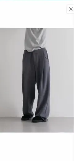 NEONSIGN Wide tech slacks "TOP BLACK"