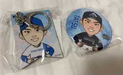 北海道日本ハムファイターズ　ファイターズガチャ　缶バッジ　キーホルダー　達孝太