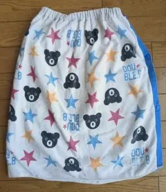 訳あり●ミキハウス/ダブルB★スナップ付ビーチタオル/57×110cm/日本製