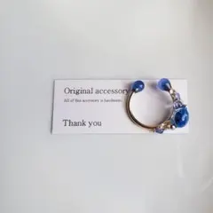 *かすみそう×bullion*blue ワイヤーイヤーカフ