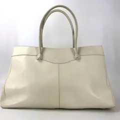 トッズ トート ショルダーバッグ A4可 ビジネス アイボリー 革 EL309