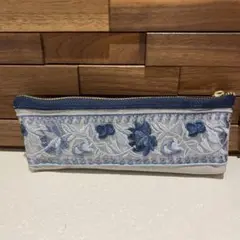 【訳アリ価格】インド刺繍リボン　ペンケース