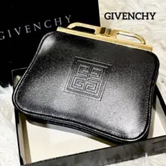 【美品】ジバンシー GIVENCHYがま口 コインケース レザー小銭入れ　黒