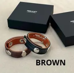 PEEL&LIFT ピールアンドリフト　バングル　リストバンド キャメル PEEL&LIFT leather wrist strap レザーリストバンド・camel - tity