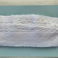 ホワイト刺繍レース生地 5cm幅
