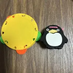ペンギン型音が出る知育おもちゃ　カスタネット　タンバリン