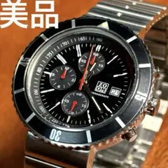 A119 zoom 腕時計　メンズ　黒文字盤　黒ベゼル　美品