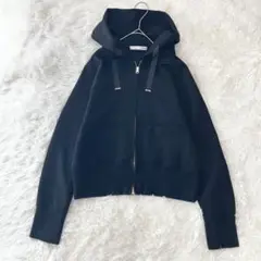 極美品✨JENNE 24SS 美ラインパーカー UV フード 洗える 黒 XL