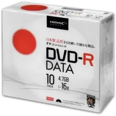 HI-DISC DVD-R データ用 16倍速 5mmSlim 10枚