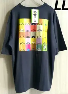 【値下げ】豆しば キャラクター刺繍　バックプリント　TシャツLL 半袖