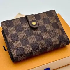 【美品】 ルイヴィトン ポルト モネ ビエ ヴィエノワ ダミエ 二つ折り財布