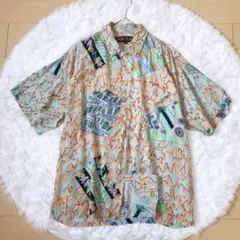 希少⭕️Baik Baik アロハシャツ　半袖シャツ　柄シャツ　総柄　メンズ M