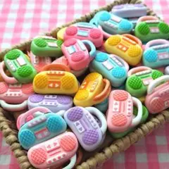 【394】98個 デコパーツ ミニチュア ラジカセ ミックス まとめ売り