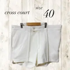 cross court テニスウェア パンツ ショートパンツ ホワイト