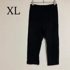 レギンス スパッツ 綿100 ペチコート インナー 黒 ブラックXL コットン