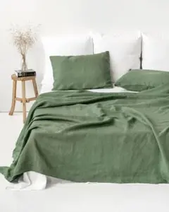 Brooklinen（ブルックリネン）キングフラットシーツ（グリーン