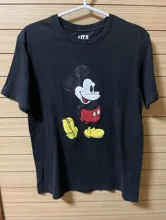 ユニクロ　ミッキーtシャツ　ブラック　格好かわいい　サイズM