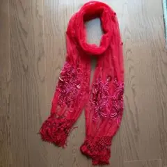 スパンコールフラワー　ショール