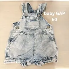 【おすすめ❣️】baby GAP オーバーオール　デニム　60
