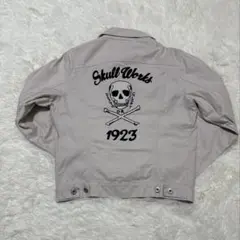 【Skull Works】スカルワークス スカル刺繍 ワークジャケット Lサイズ
