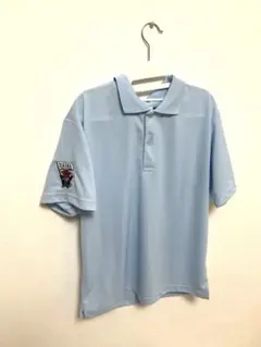 【美品】Mizuno 水色 ポロシャツ　チーバくん　ちーばくん　Mサイズ　メンズ