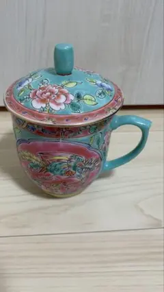プラナカン　蓋付きマグカップ