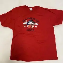 Disney Mickey Mouse Tシャツ XL 2003年製 赤