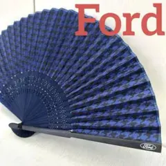 フォード車　Ford メンズ　扇子　黒青　ノベルティグッズ　マスタング