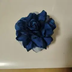 ダークブルー 花 コサージュ