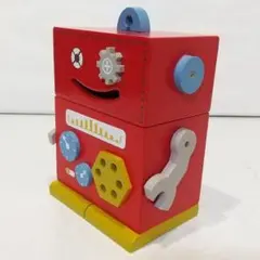 KALDI カルディ ロボット 小物入れ 木製 赤 レッド カワイイ