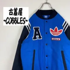 【人気スタジャン】adidasトレフォイル刺繍ビックロゴキルティングワッペン