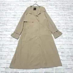 【ダブルクローゼット】トレンチコート ナイロン 薄手 手洗い可 ベージュ 春 M