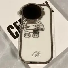 ﻿iPhone12/12proクリアTPUケース　銀　宇宙飛行士アイフォンケース