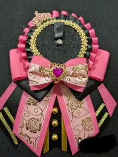 濃いピンクｘ黒痛ロゼット