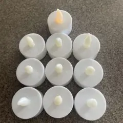 ホワイトキャンドル 10個セット 電池なし