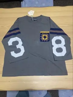 CUBE SUGAR コットン 天竺 カギ針付 ラインTシャツ　Mサイズ