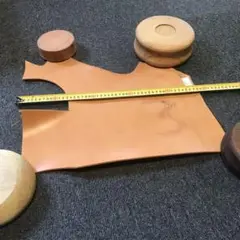 お盆特価❗️これは珍しい、3の文字　貴重　焼印付きサドルレザーヌメ栃木皮革3ミリ厚