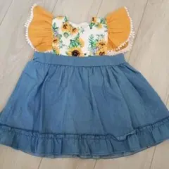 *新品☆Chuya フラワープリント ワンピース 80*