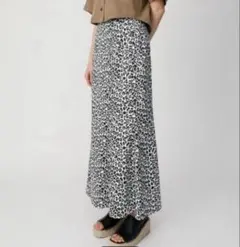 MOUSSY レオパード柄マキシスカート 秋コーデM 上品 上質　フレア　156