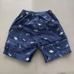 宇宙柄 半ズボン 110cm 綿100%